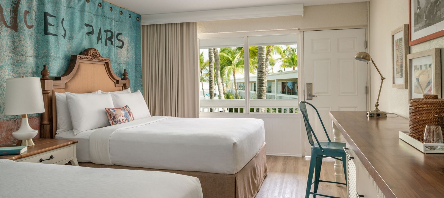 Interior view of a double bedroom at Havana Cabana