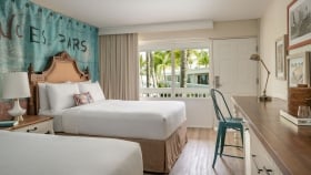Interior view of a double bedroom at Havana Cabana