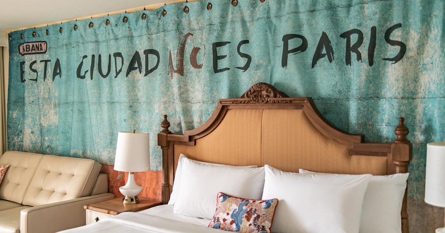 The king bedroom at Havana Cabana.