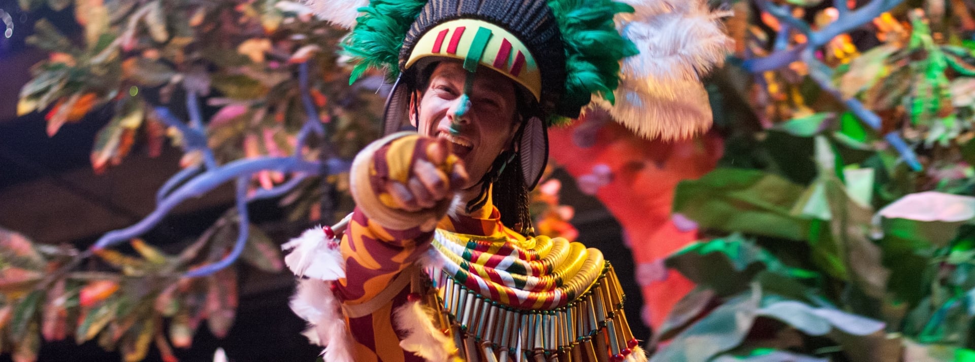 guy in costume pointing