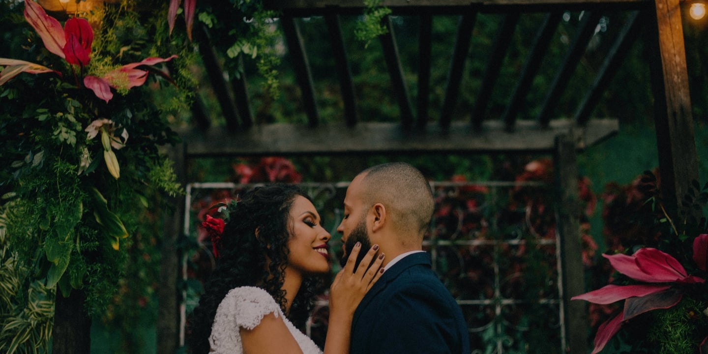 a couple gazing at each other