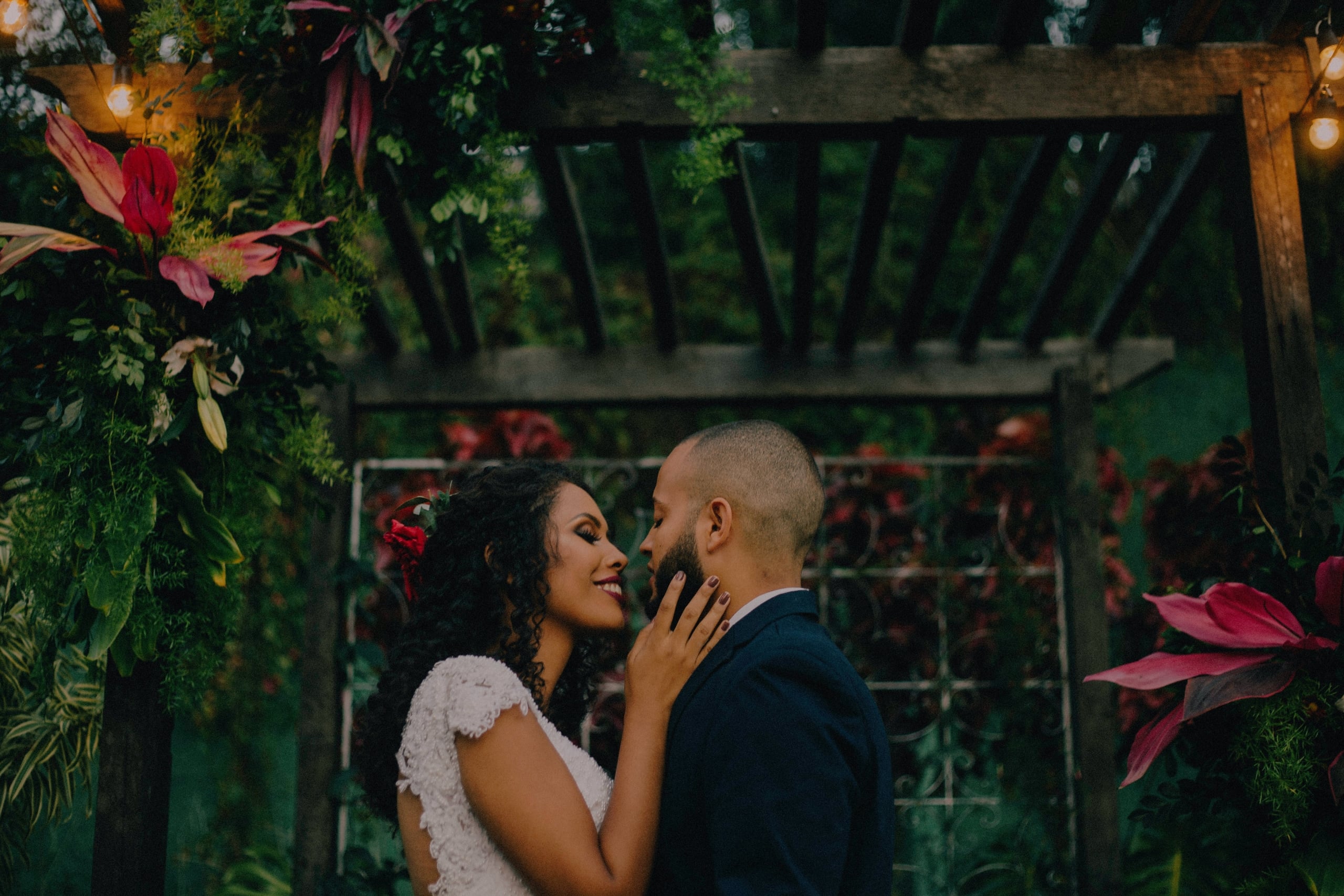 a couple gazing at each other